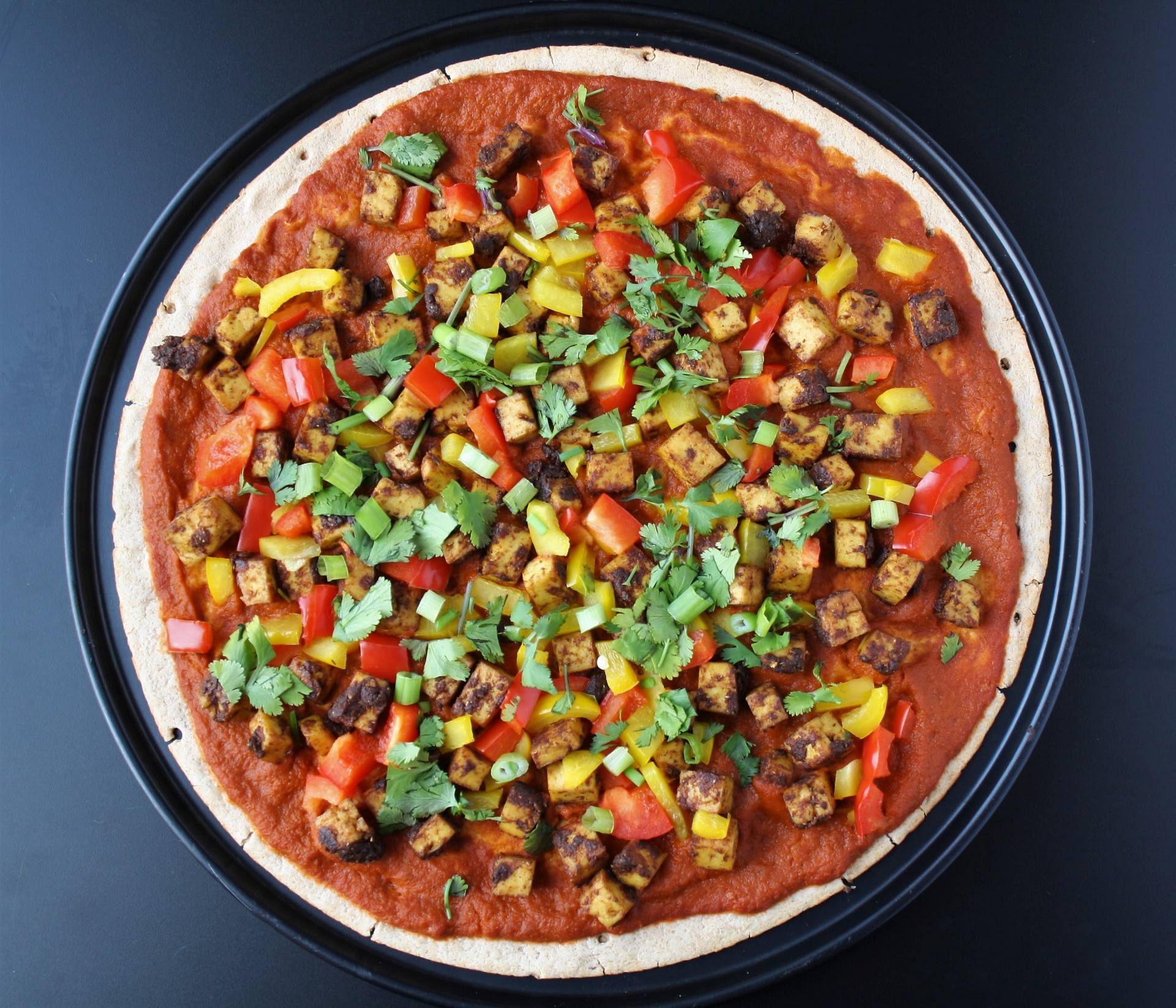 Punjabi Tofu Pizza Kindness Kitchen